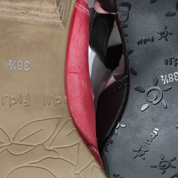 Fidji black leather low heel mary jane pumps size 38.5 - size 8.5 - NEW - Picture 10 of 10